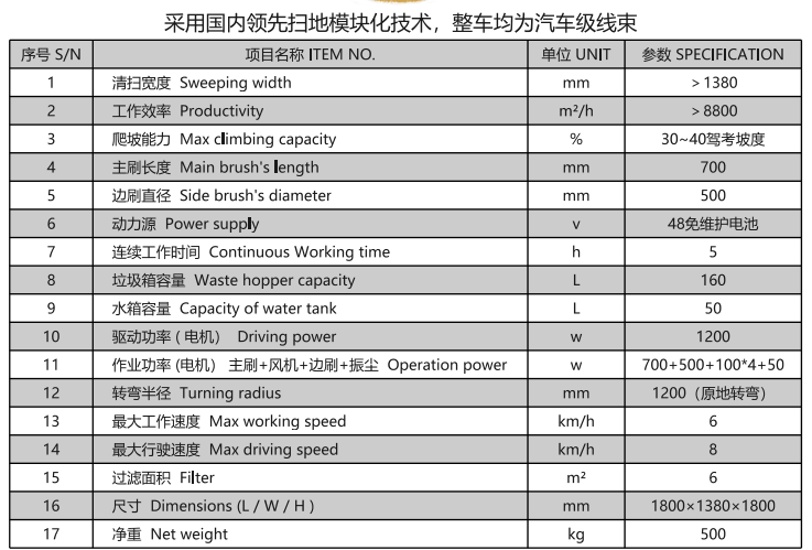 洁路宝驾驶白朗扫地机1400